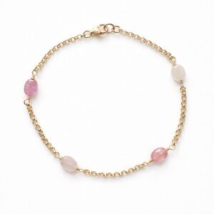 14K Gold filled Sapphire Station Bracelet